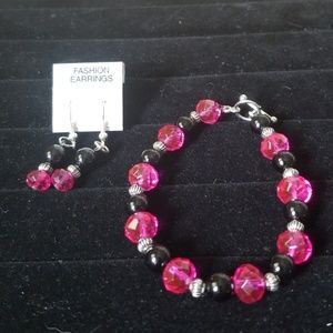 Pink and black set